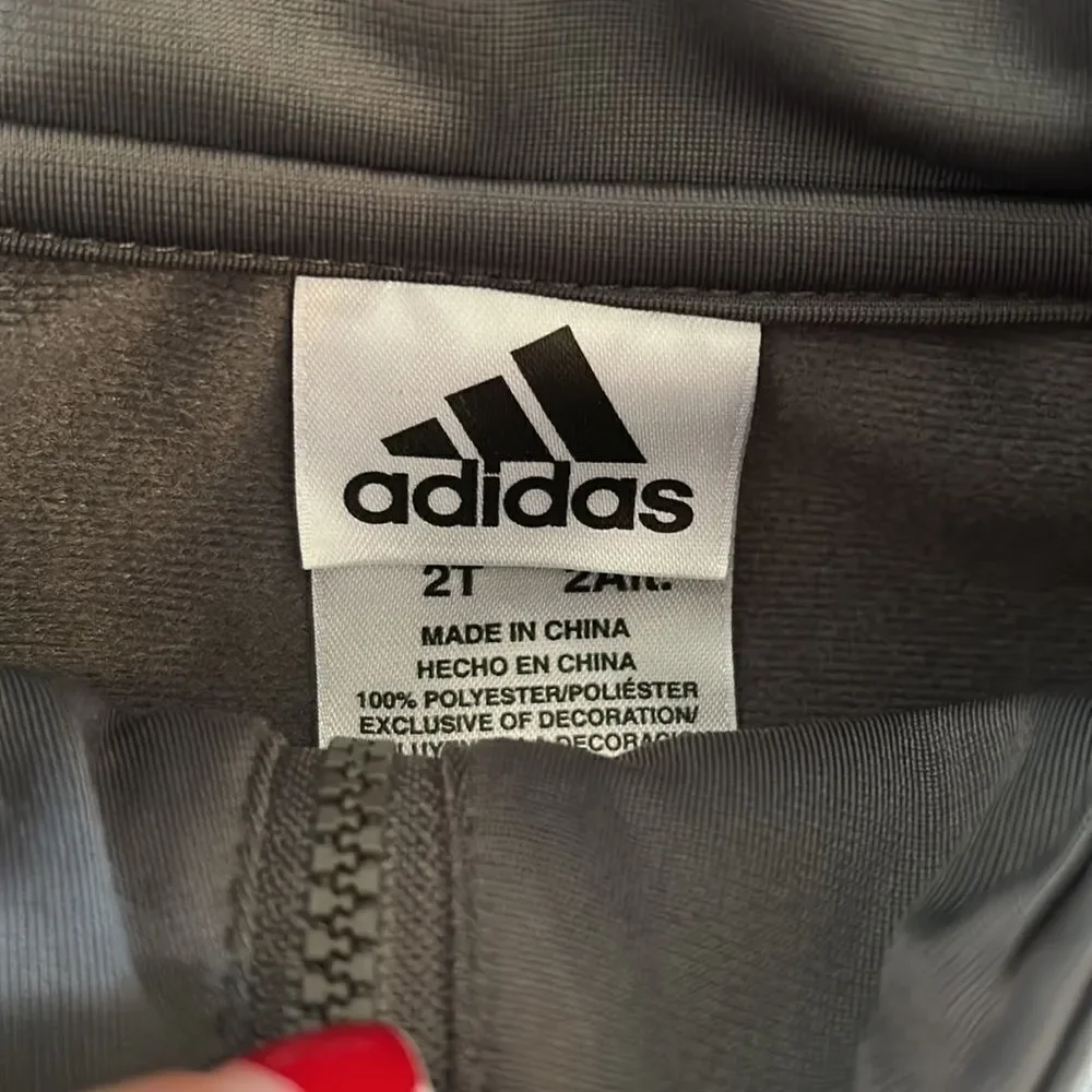 BABY BOYS TWO PIECE FALL/WINTER BUNDLE SIZE 2T LILE NEW ADIDAS JACKET/CREWCUTS